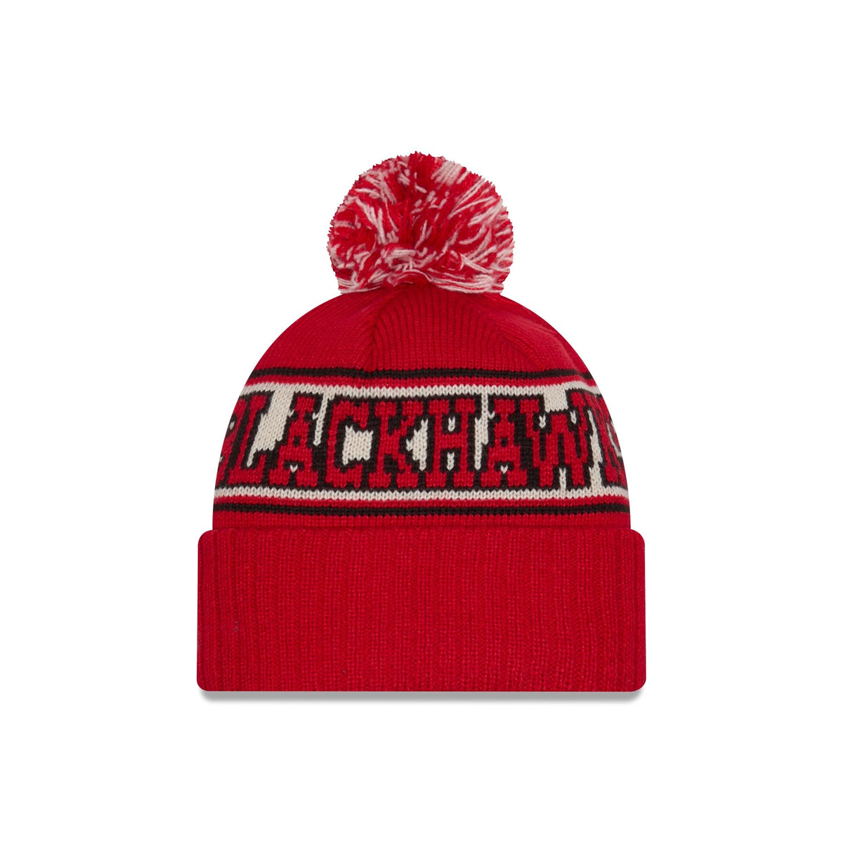 Tuque rétro en tricot à pompon des Blackhawks de Chicago
