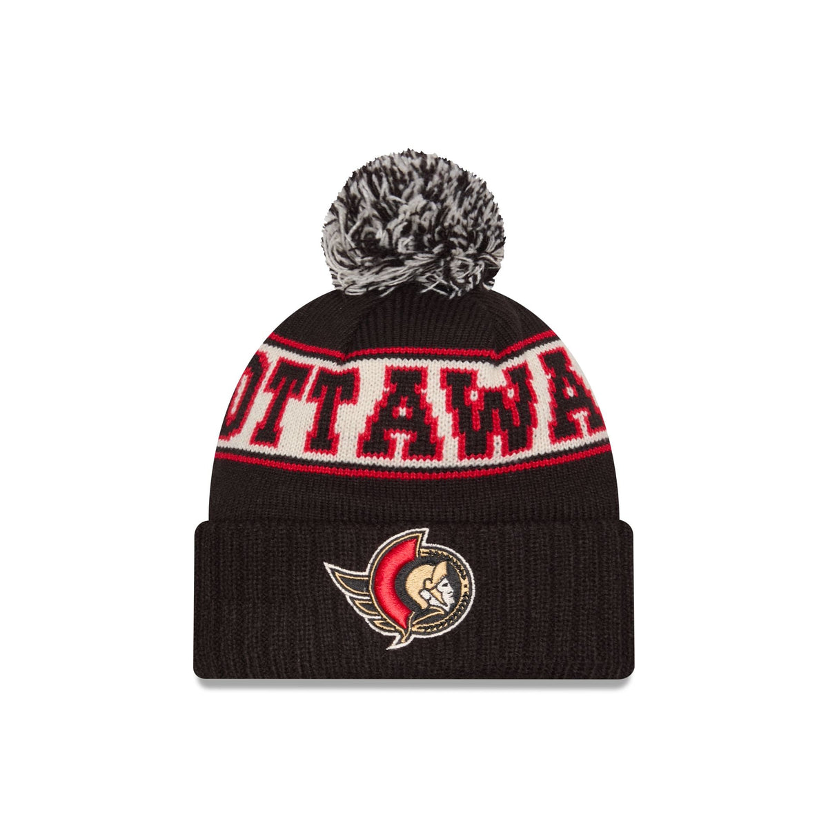 Bonnet à pompon rétro des Sénateurs d'Ottawa