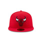 Casquette ajustée 59FIFTY Chicago Bulls couleur rouge de l'équipe