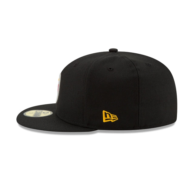 Casquette ajustée noire 59FIFTY des Steelers de Pittsburgh