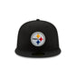 Casquette ajustée noire 59FIFTY des Steelers de Pittsburgh
