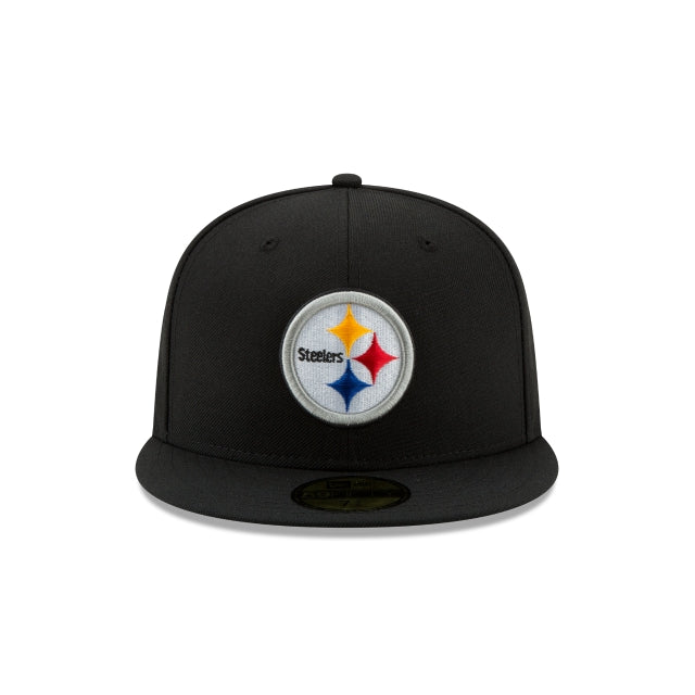 Casquette ajustée noire 59FIFTY des Steelers de Pittsburgh