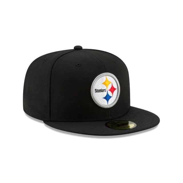 Casquette ajustée noire 59FIFTY des Steelers de Pittsburgh